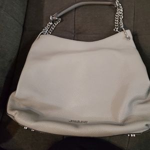 Michael Kors Gray Pebbled Shoulder Bag